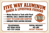 Five Way Livestock Feeders